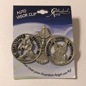 Cathedral Art Saint Christopher auto visor clip